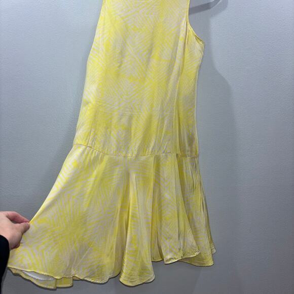 Amanda Uprichard Yellow Silk Drop Waist Sleeveless Dress โ Size P (Petite Small) - Picture 7 of 10